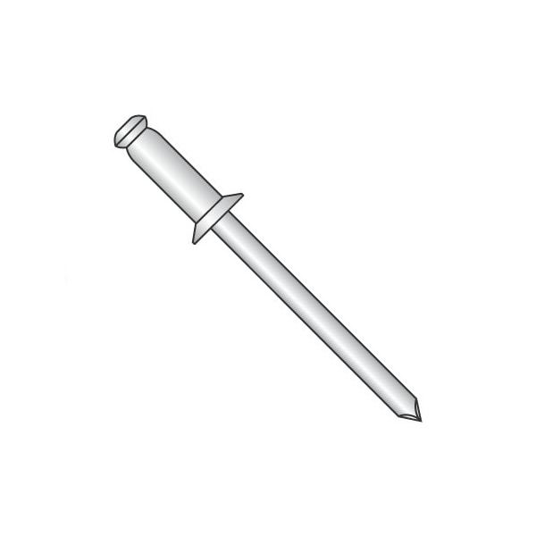 Newport Fasteners Blind Rivet, Countersunk Head, 3/16 in Dia., 0.45 in L, Aluminum Body, 5000 PK 276916 - main